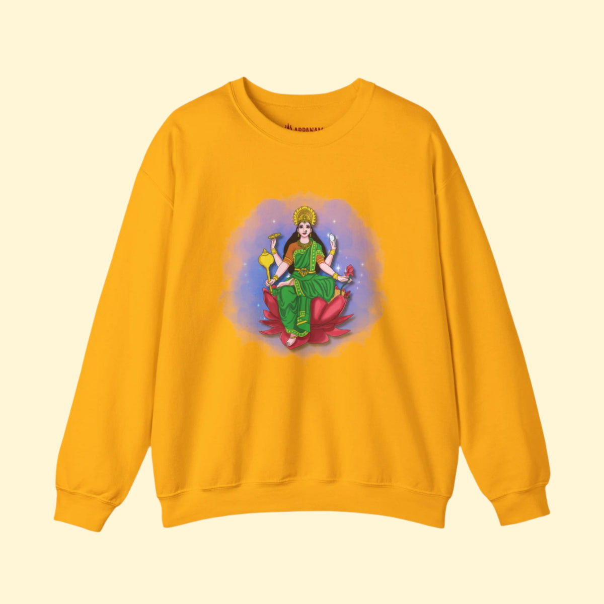 Radiant Lakshmi Devi Sweatshirt | Divine Abundance Collection
