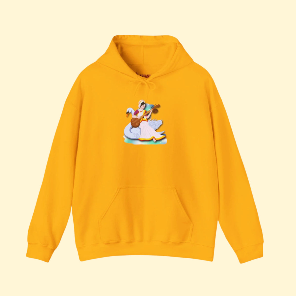 Saraswati Devi Hoodie | Celestial River of Wisdom Collection