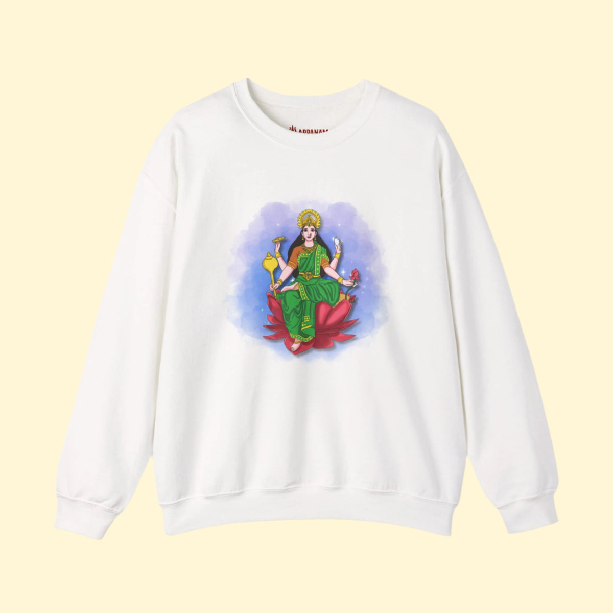 Radiant Lakshmi Devi Sweatshirt | Divine Abundance Collection