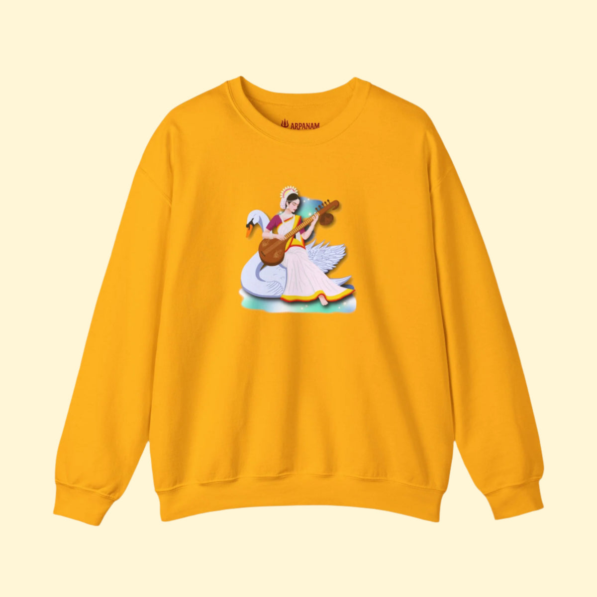 Saraswati Devi Sweatshirt  | Celestial River of Wisdom Collection