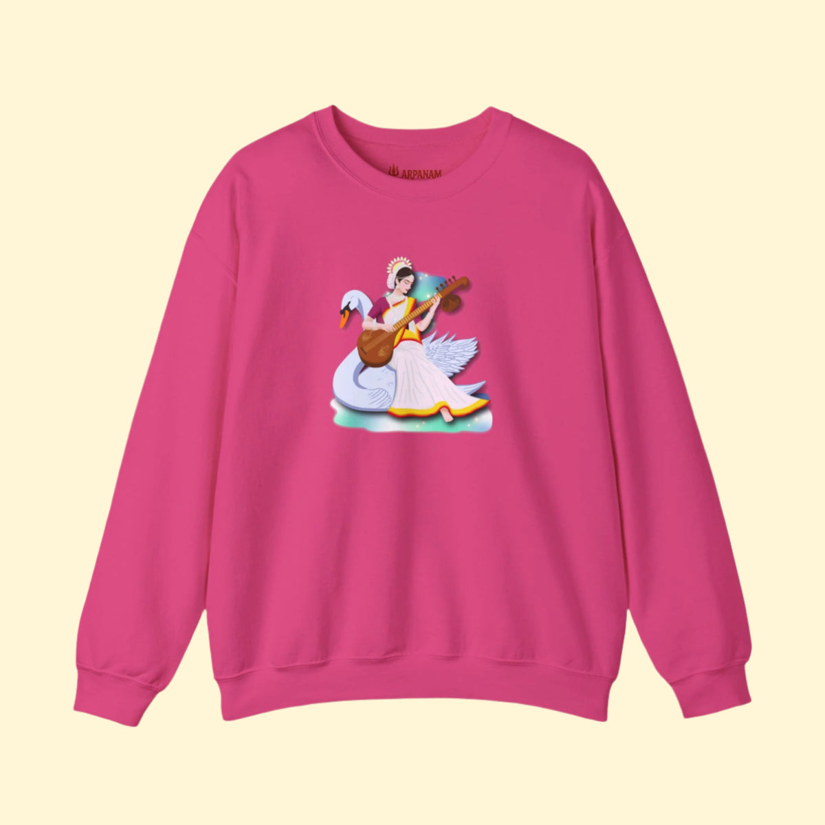 Saraswati Devi Sweatshirt  | Celestial River of Wisdom Collection