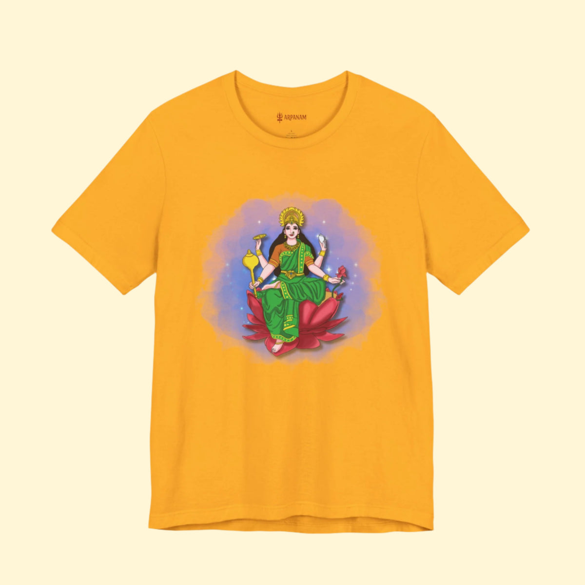 Radiant Lakshmi Devi T-Shirt (Short Sleeve) | Divine Abundance Collection