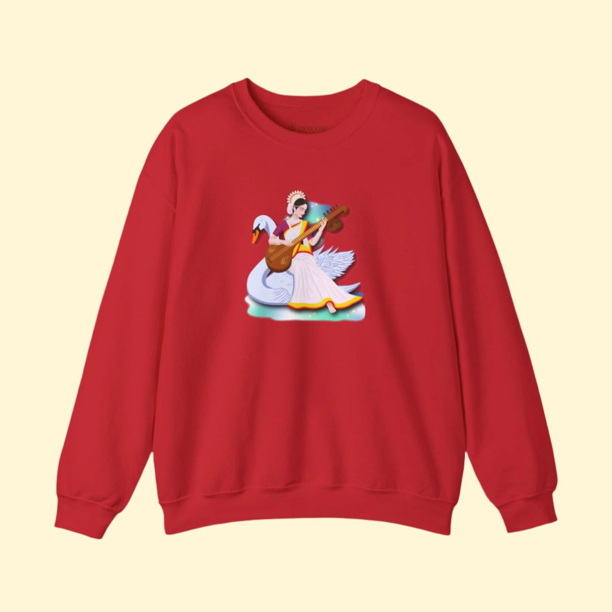 Saraswati Devi Sweatshirt  | Celestial River of Wisdom Collection