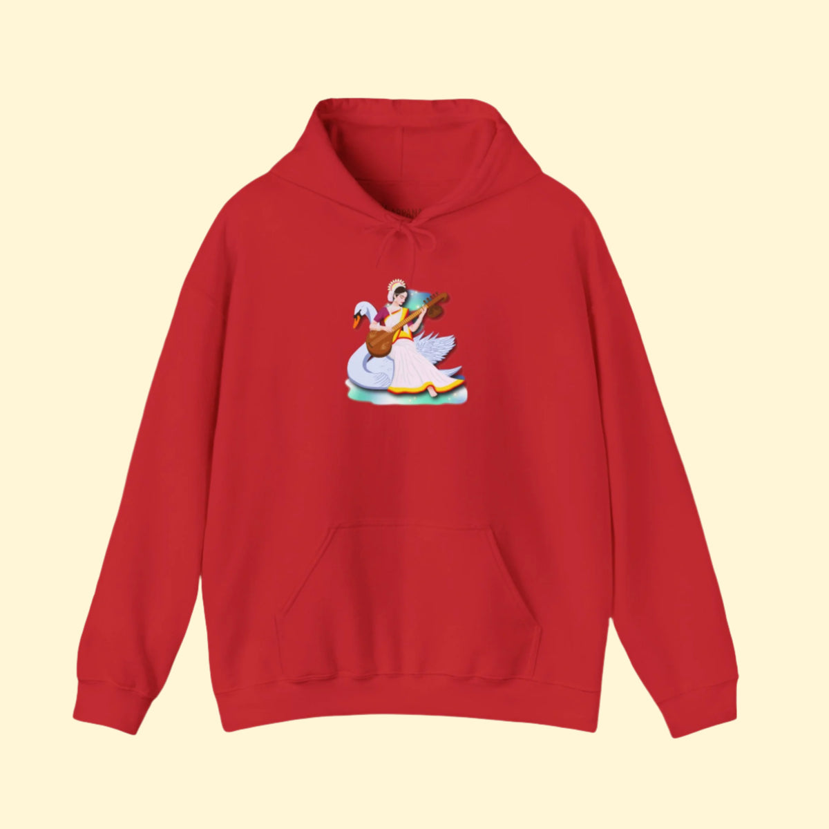 Saraswati Devi Hoodie | Celestial River of Wisdom Collection