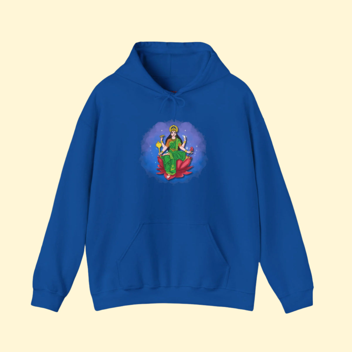Radiant Lakshmi Devi Hoodie | Divine Abundance Collection