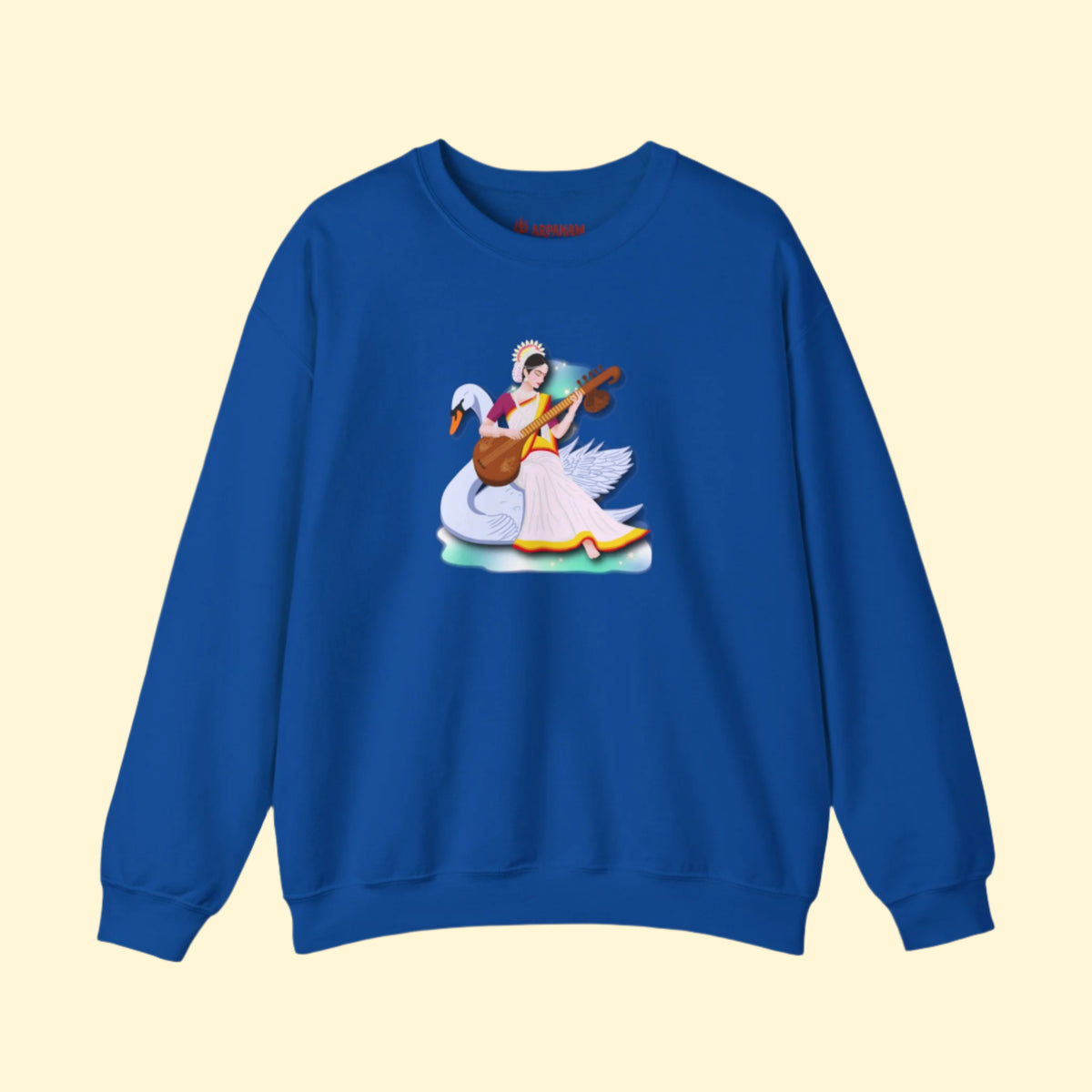 Saraswati Devi Sweatshirt  | Celestial River of Wisdom Collection