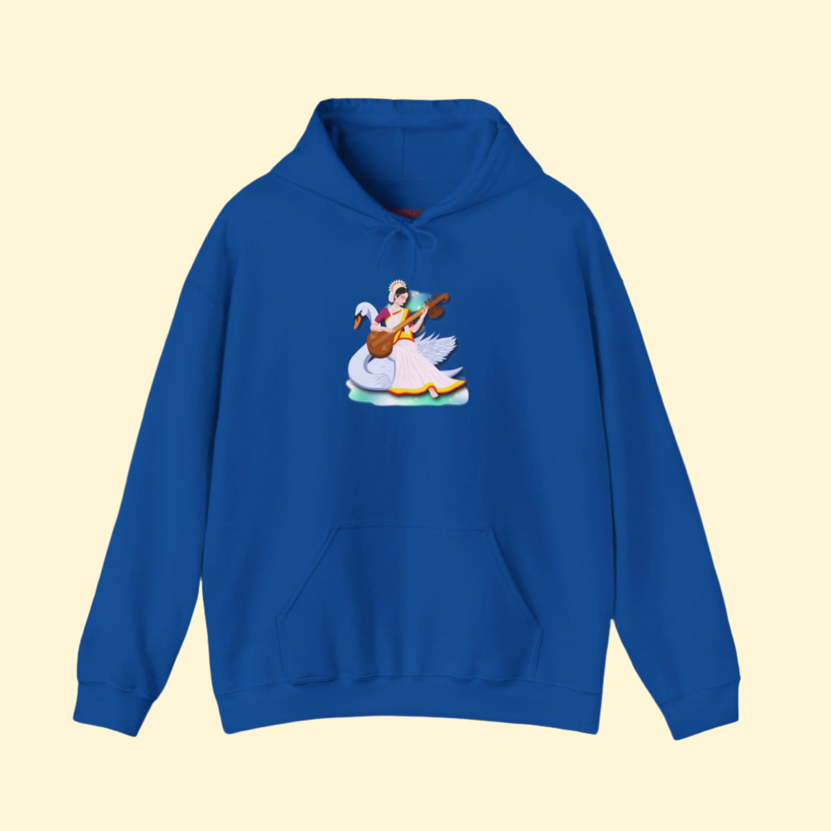 Saraswati Devi Hoodie | Celestial River of Wisdom Collection