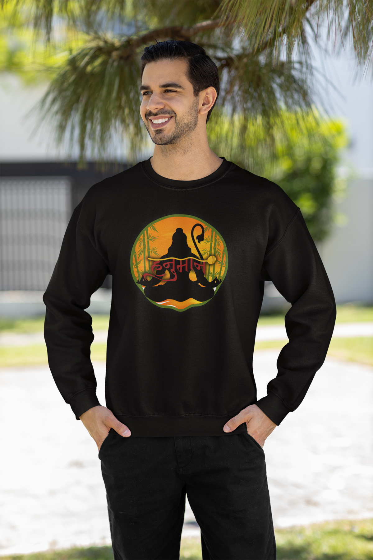 Hanuman Ji Sweatshirt | Strength, Devotion & Protection Collection